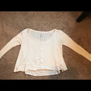 White long-sleeve scoop neck from American Eagle